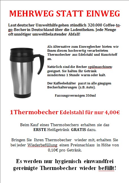 Aktion Mehrweg statt Einweg Ladefehler